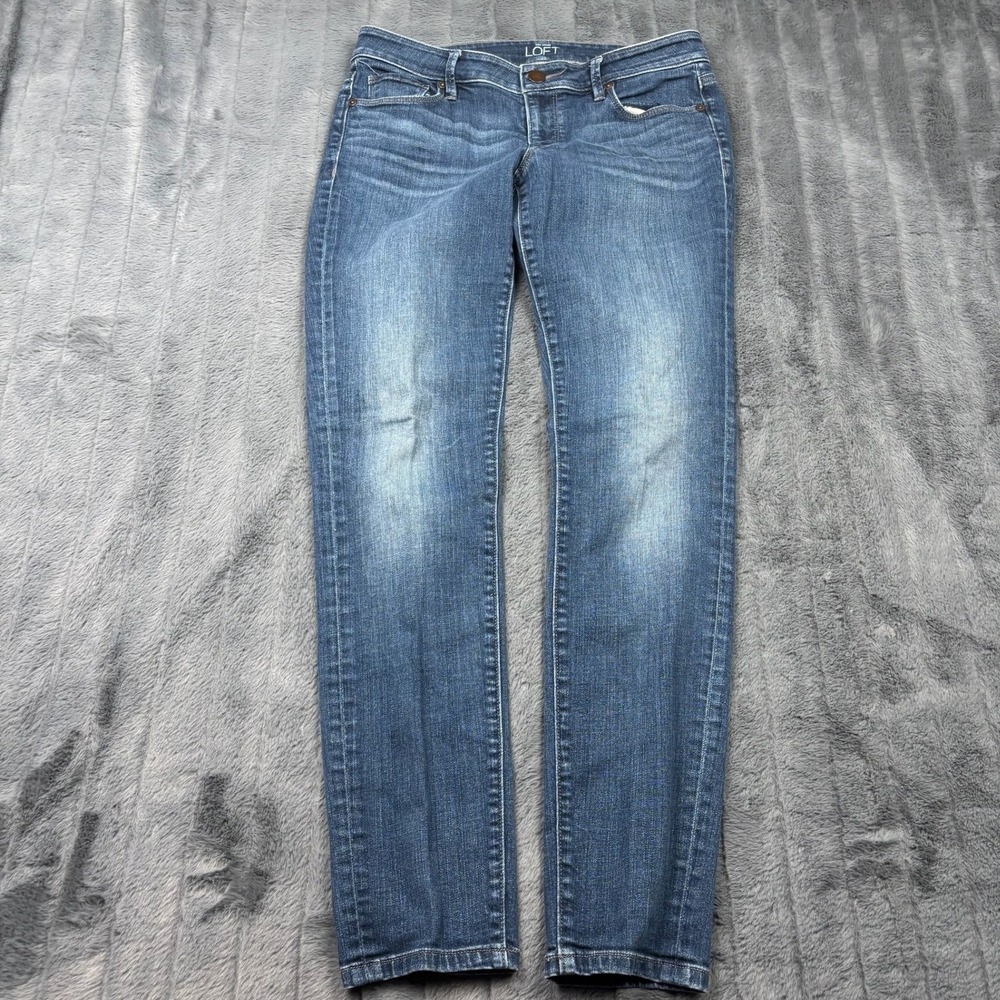 Loft Ann Taylor Curvy Skinny Jeans Womens 29/8 Medium Wash Blue Denim 14738
